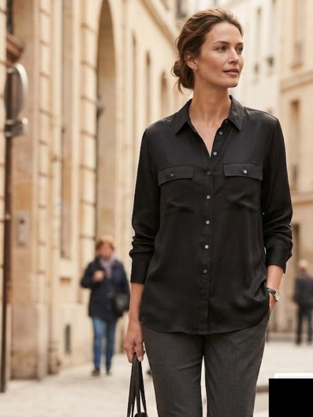 Banana Republic BlackUtility Button-Down Shirt-XL Tall